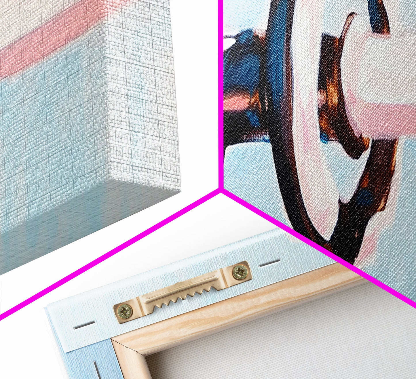 Segelbootknoten, maritimes Thema, Meeresleben, gerahmter Leinwanddruck, Küstenhausdeko, minimalistische Kunst am Meer, Wandkunst fürs Strandhaus