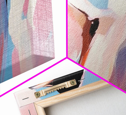 Soaring Seabird Art, Coastal Bird Print, Minimalist Wildlife Art, Pastel Sky Painting, Large Canvas Print, Beach House Decor, Bedroom Art