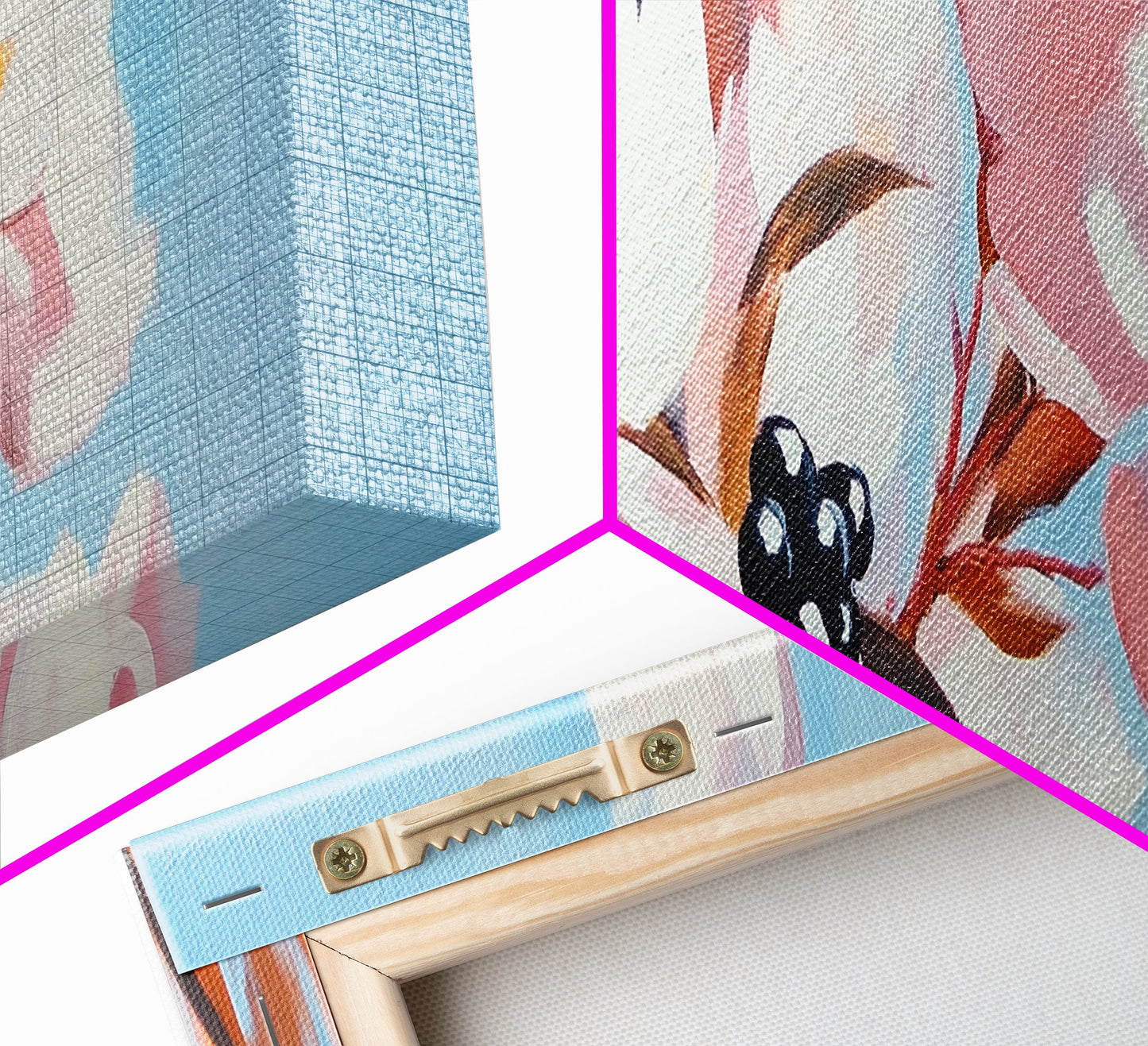 Cherry Blossoms, Floral Wall Art, Spring Decor, Nature Painting, Pastel Aesthetic, Elegant Botanical, Living Room, Canvas Print