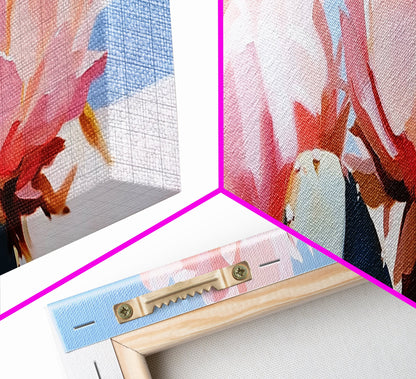 Cactus Blooms, Southwest Wall Art, Boho Home Decor, Canvas Print, Nature Inspired Art, Desert Flowers, Pink Floral Aesthetic