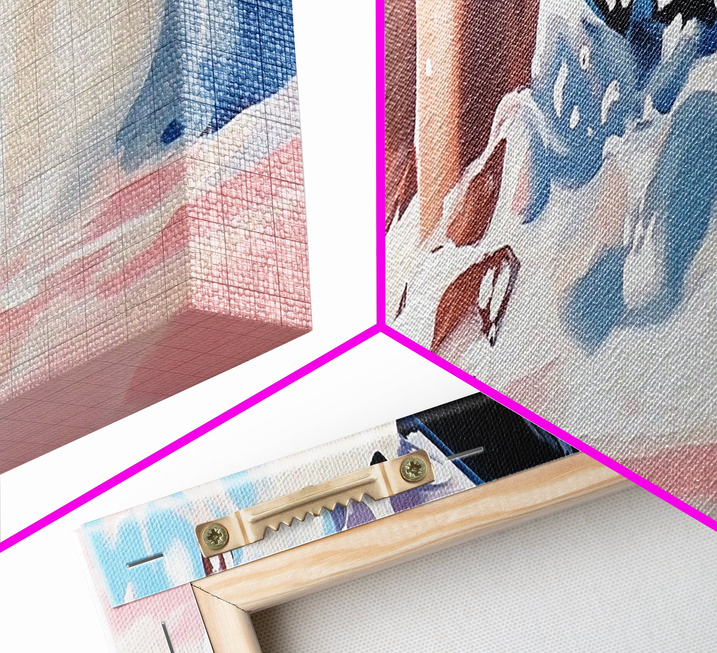 Ocean Waves, Coastal Art, Beach Vibes, Living Room Wall Art, Modern Seascape, Minimalist Art, Framed Canvas Print, Nautical Decor