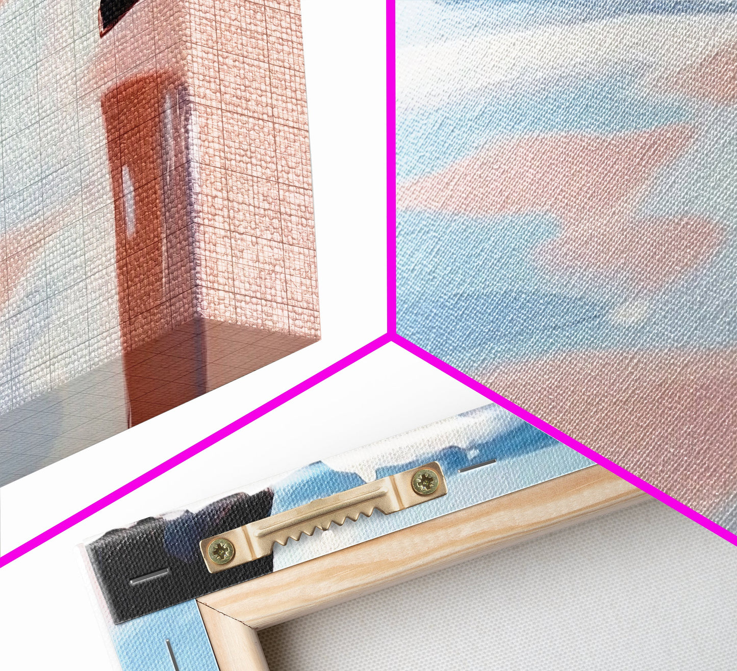 Ocean Waves, Coastal Wall Art, Beach House Decor, Framed Canvas Print, Relaxing Blue Tones, Nautical Aesthetic, Summer Art