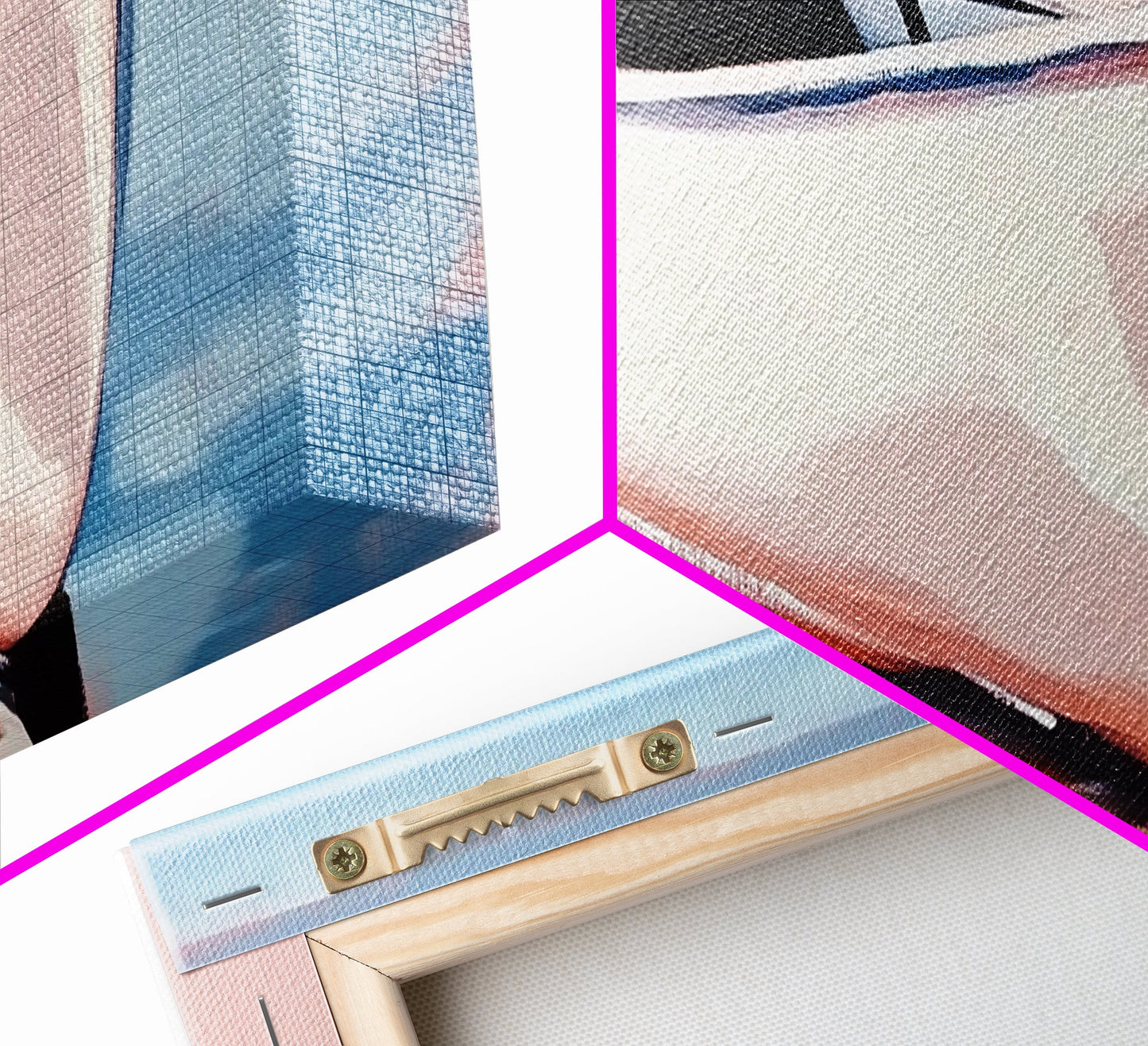 Reflection Boat, Calm Lake Art, Nautical Wall Decor, Framed Canvas Print, Coastal Serenity Art, Pastel Landscape, Living Room Wall Art