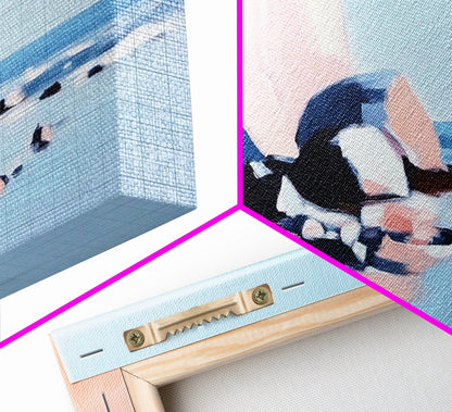 Seascape, Cliffside Waves, Coastal Art, Ocean Landscape, Canvas Print, Nautical Decor, Living Room Art, Boho Wall Art, Beach House Style