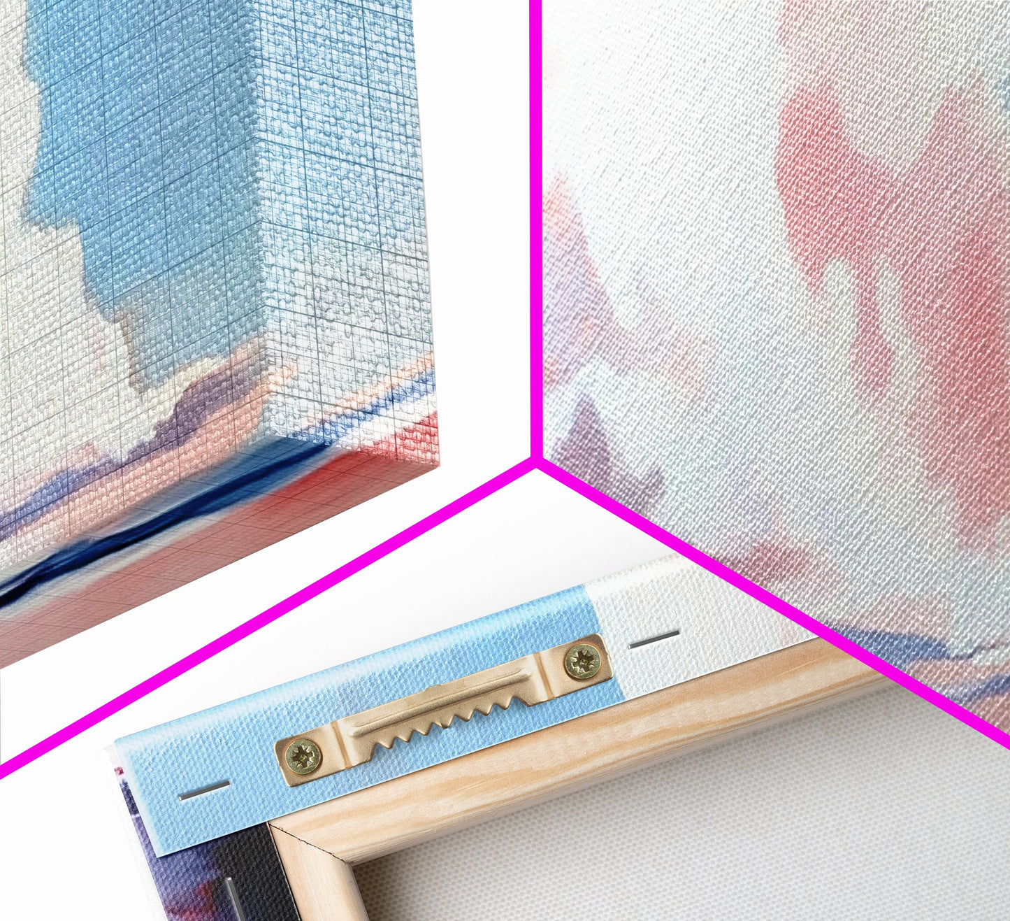 Soft Clouds, Ocean Horizon, Dreamy Seascape, Modern Beach Art, Framed Canvas Print, Coastal Minimalist, Living Room Wall Art