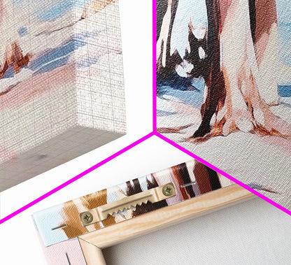 Palm Shadows, Beach Escape, Relaxing Shoreline, Summer Coastal, Canvas Print, Boho Aesthetic, Living Room Wall Art, Modern Tropical Decor