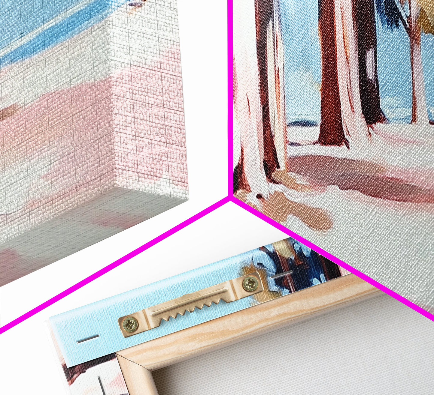 Tranquil Forest, Coastal Landscape, Minimalist Wall Art, Framed Canvas Print, Nature Decor, Beach House Wall Art, Boho Aesthetic