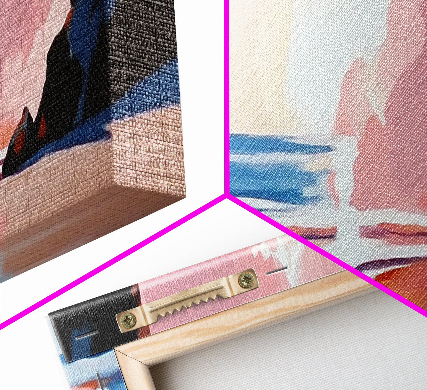 Ocean Sunset, Serene Beach, Coastal Decor, Canvas Print, Dreamy Seascape, Living Room Wall Art, Pastel Wall Art, Relaxing Artwork