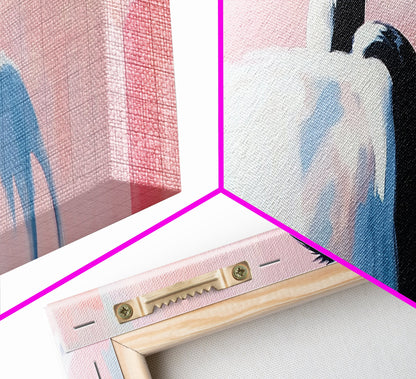 Graceful Heron, Coastal Bird Art, Minimalist Nature Decor, Canvas Print, Serene Wildlife, Living Room Wall Art, Boho Beach House