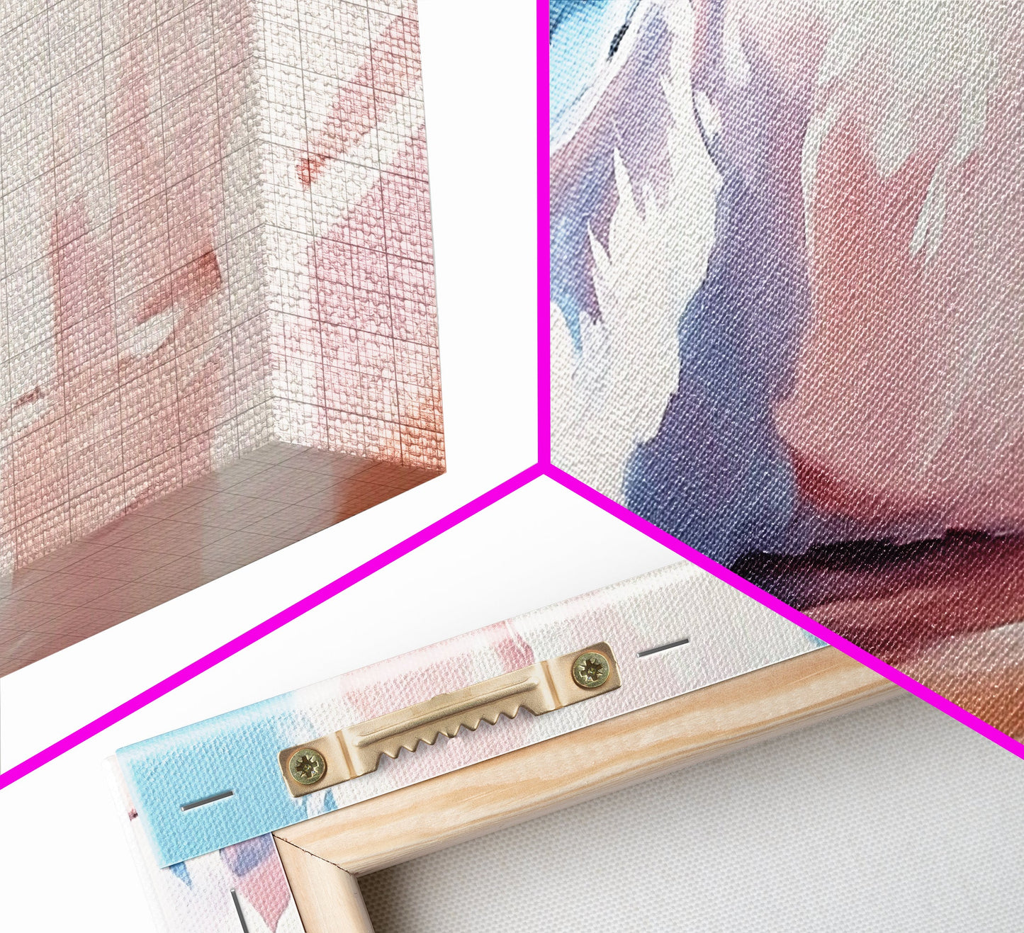 Ocean Wave, Coastal Splash, Beach House Wall Art, Framed Canvas Print, Serene Seascape, Blue Aesthetic, Nautical Home Decor