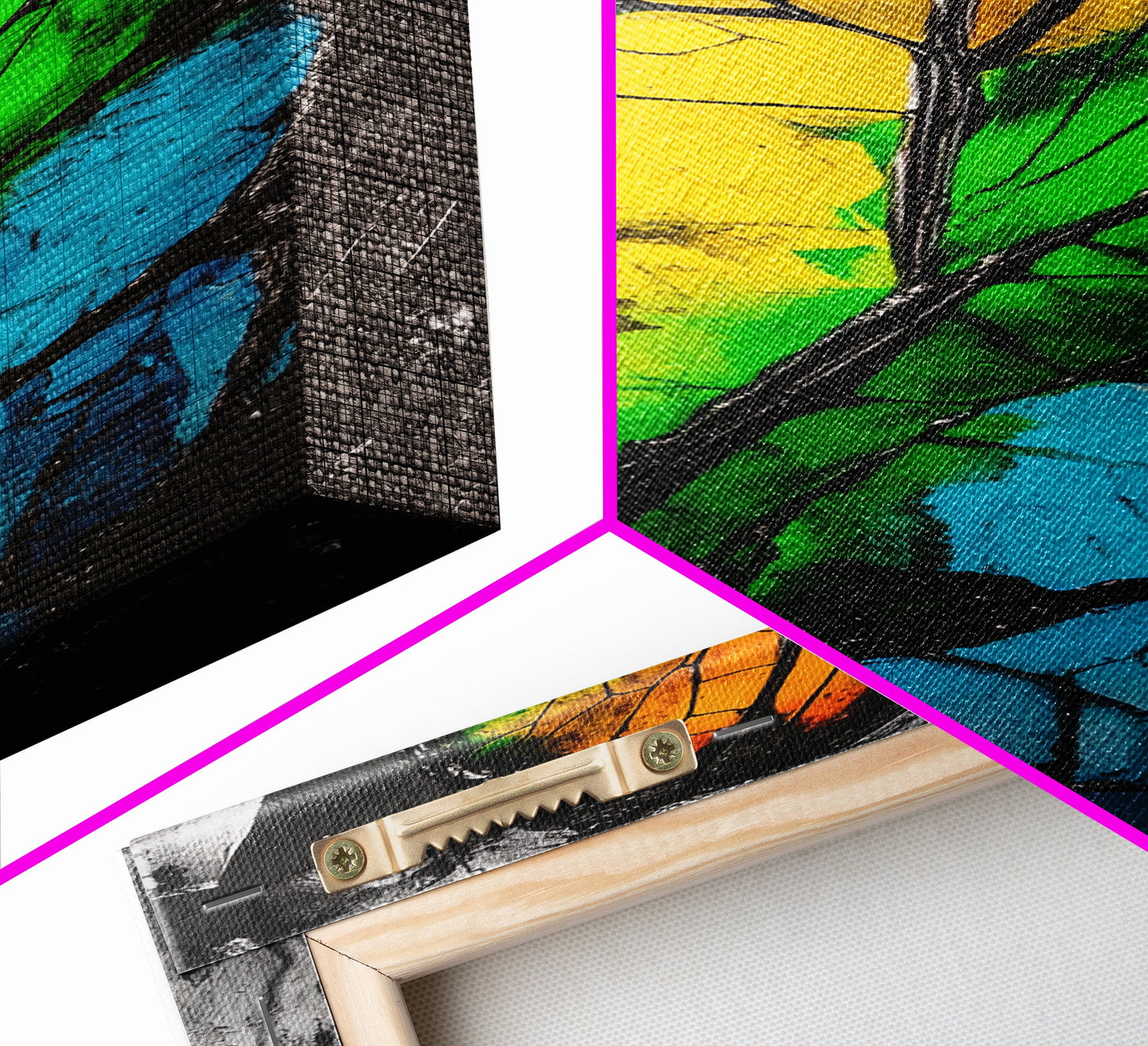 Butterfly Wing, Nature Inspired Art, Boho Home Decor, Canvas Print, Modern Insect Painting, Vibrant Wall Art, Bedroom Artwork