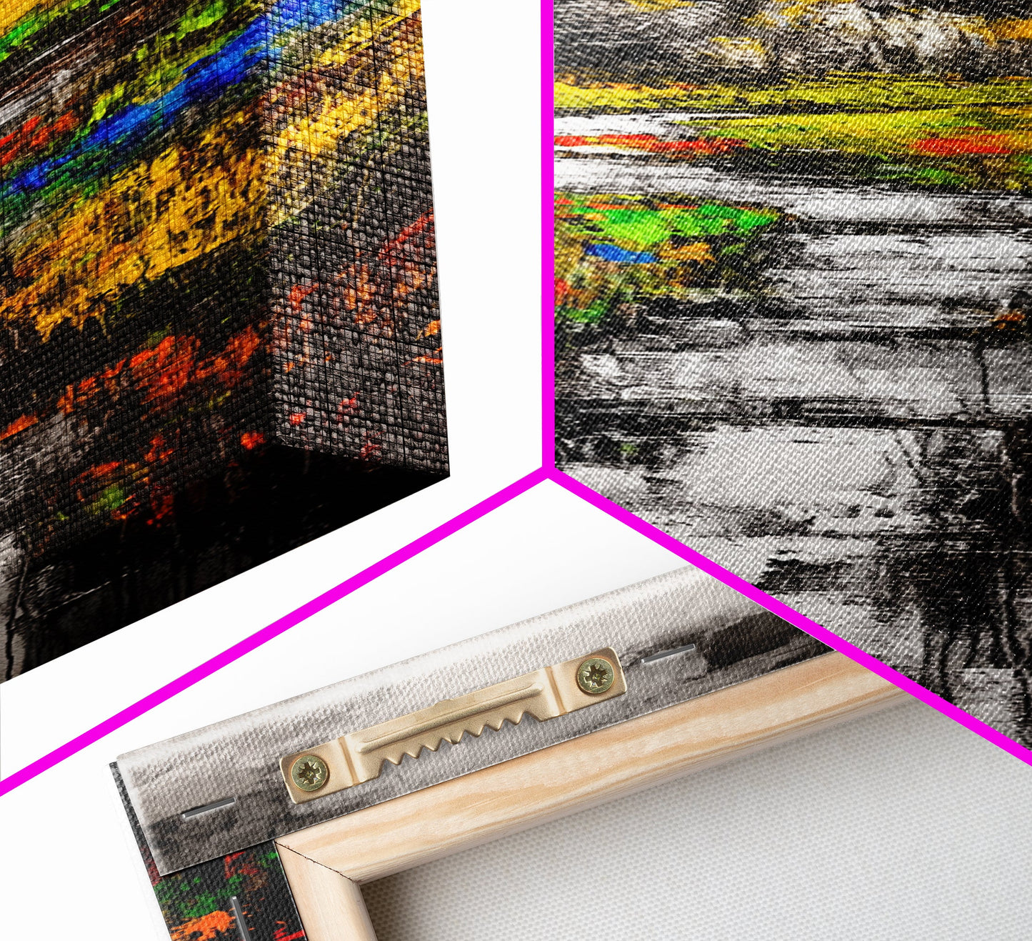 Monochrome River, Scenic Landscape, Canvas Print, Black And White Wall Art, Nature Inspired, Minimalist Home, Modern Office Decor