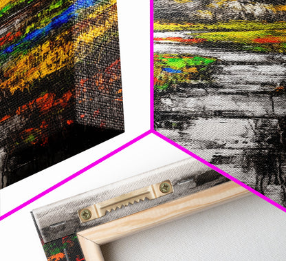 Monochrome River, Scenic Landscape, Canvas Print, Black And White Wall Art, Nature Inspired, Minimalist Home, Modern Office Decor