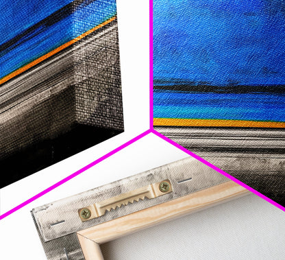 Ocean Horizon, Coastal Art, Blue Wall Decor, Canvas Print, Seascape Painting, Minimalist Art, Large Wall Art, Modern Home Decor