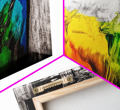 Rustic Wood, Vibrant Texture, Nature Inspired Art, Framed Canvas Print, Farmhouse Decor, Cozy Cabin Artwork, Statement Piece