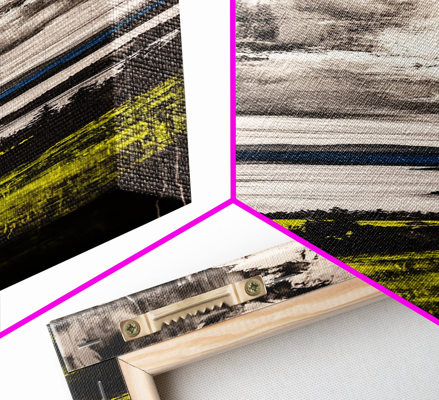 Moody Lake View, Dramatic Sky Painting, Modern Landscape Art, Framed Canvas Print, Living Room Wall Decor, Nature Inspired, Office Artwork