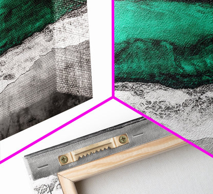 Abstract Ocean, Beach Wall Art, Coastal Decor, Seascape Painting, Modern Home Art, Nautical Decor, Framed Canvas Print, Large Wall Art