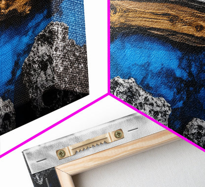 Abstract Water, Blue Earth, Modern Art, Canvas Print, Minimalist Ocean Decor, Contemporary Wall Art, Living Room Artwork