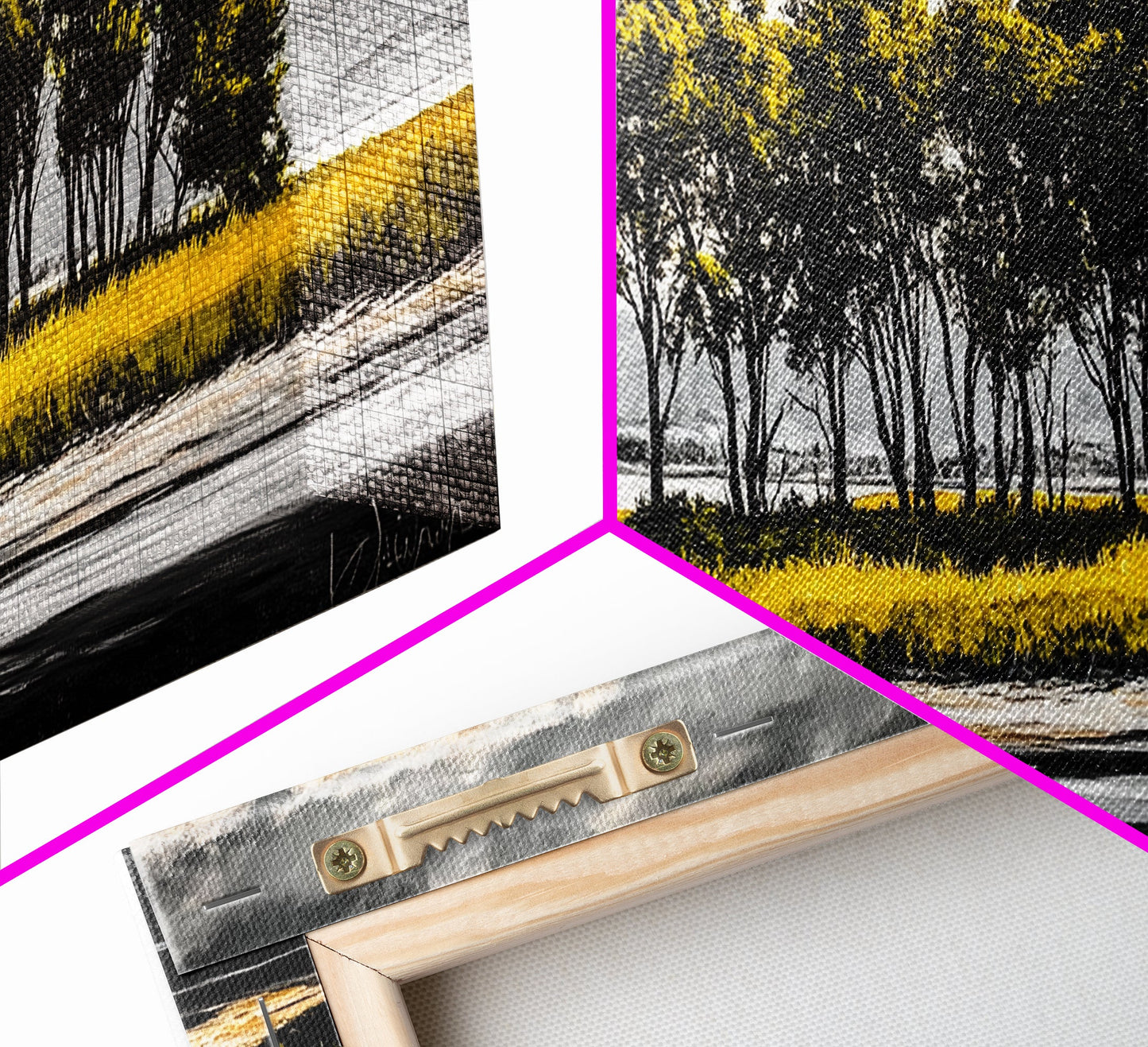 Aspen Trees, Mountain View, Nature Landscape, Rustic Home Decor, Autumn Wall Art, Framed Canvas Print, Cabin Wall Art, Modern Tree Painting