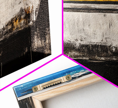 Abstract Boat, Coastal Wall Art, Nautical Decor, Large Canvas Print, Beach House Art, Modern Art, Living Room Wall Art, Blue Art