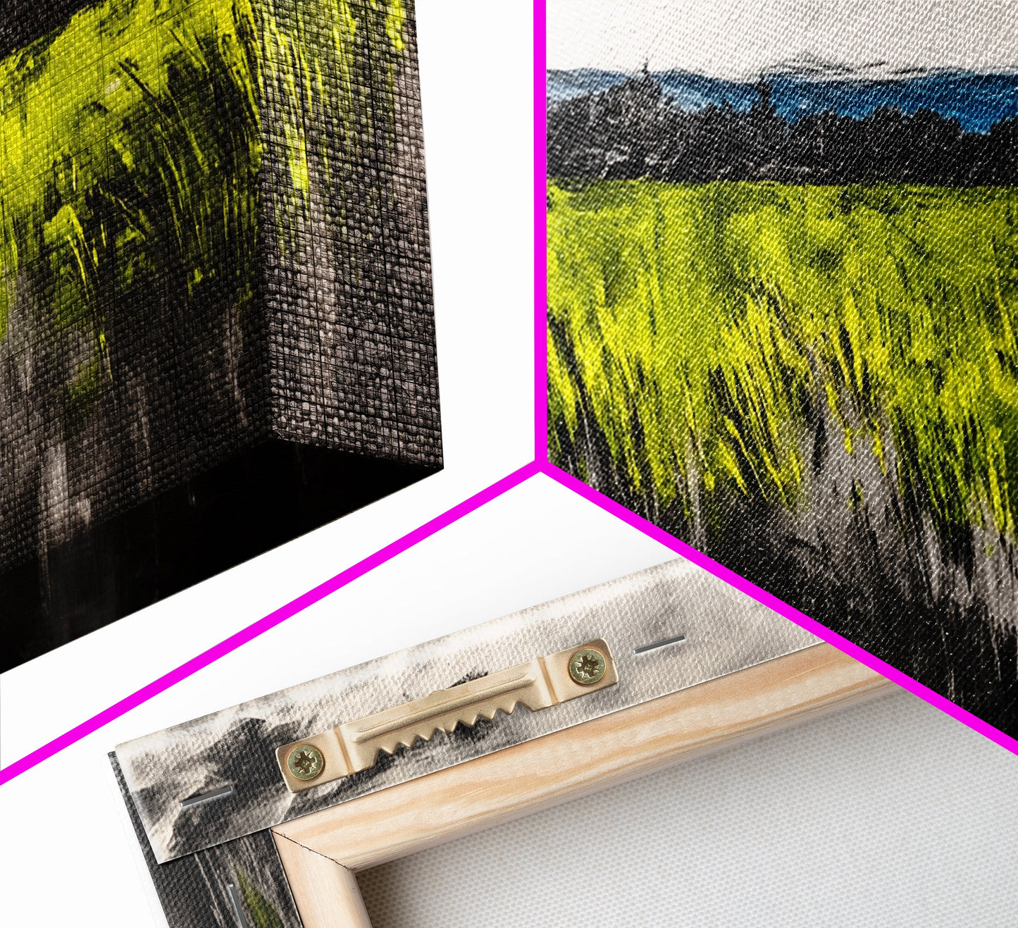 Green Field, Landscape Canvas Print, Nature Wall Art, Minimalist Artwork, Outdoor Scene, Farmhouse Decor, Living Room Wall Art