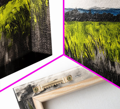 Green Field, Landscape Canvas Print, Nature Wall Art, Minimalist Artwork, Outdoor Scene, Farmhouse Decor, Living Room Wall Art