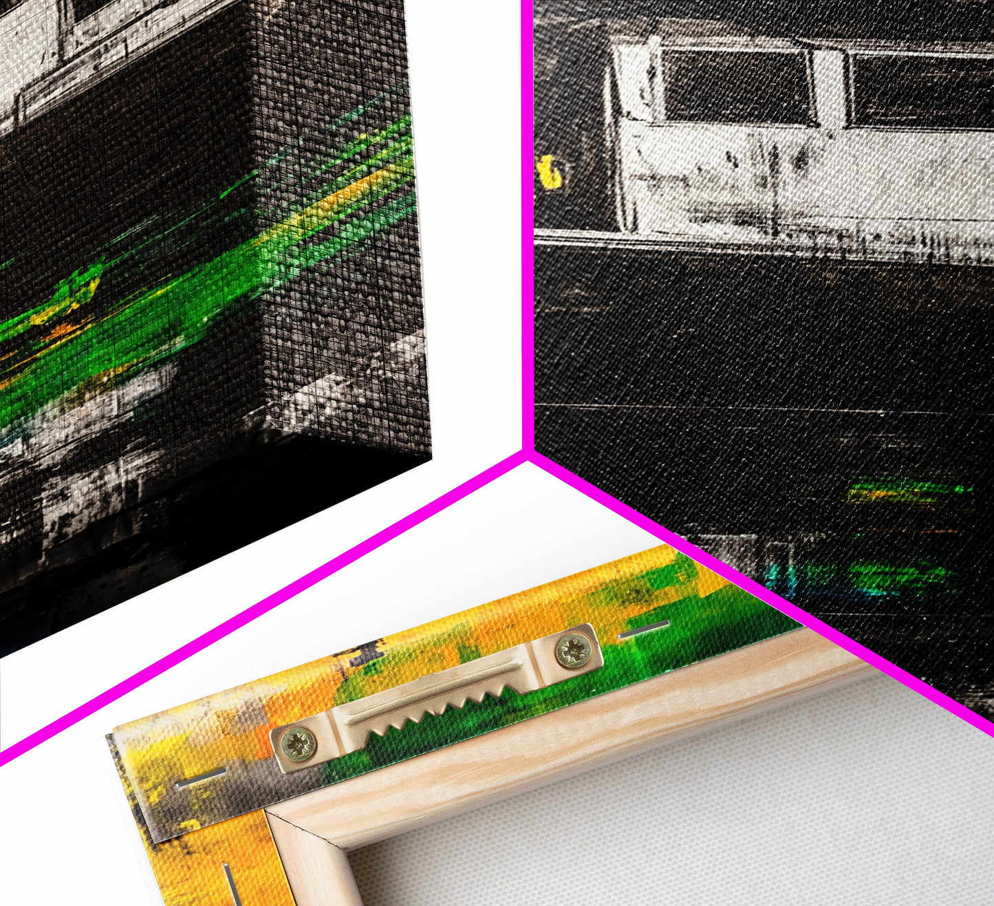 Houseboat Sunset, Coastal Painting, Warm Tones, Abstract Art, Framed Canvas Print, Living Room Wall Art, Waterfront Decor, Ocean Art