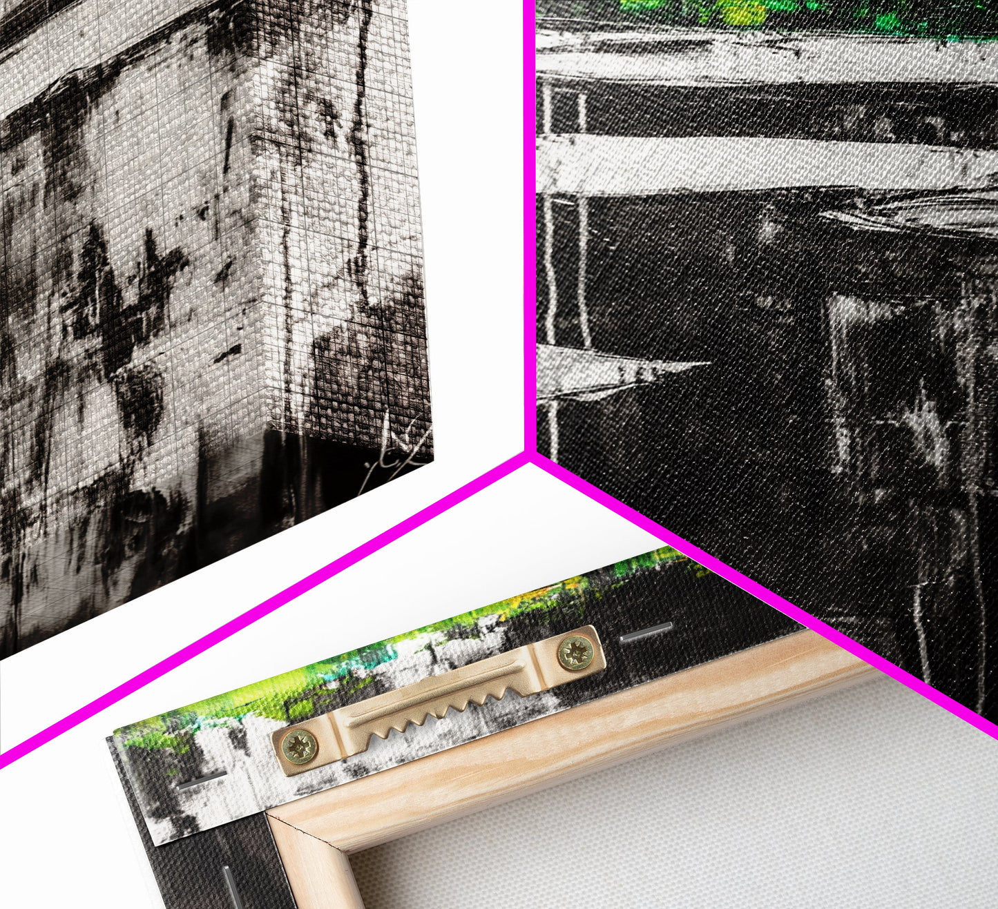 Water Lilies, Abstract Pond Art, Zen Nature Decor, Peaceful Landscape, Serene Greenery, Modern Home Style, Canvas Print, Living Room