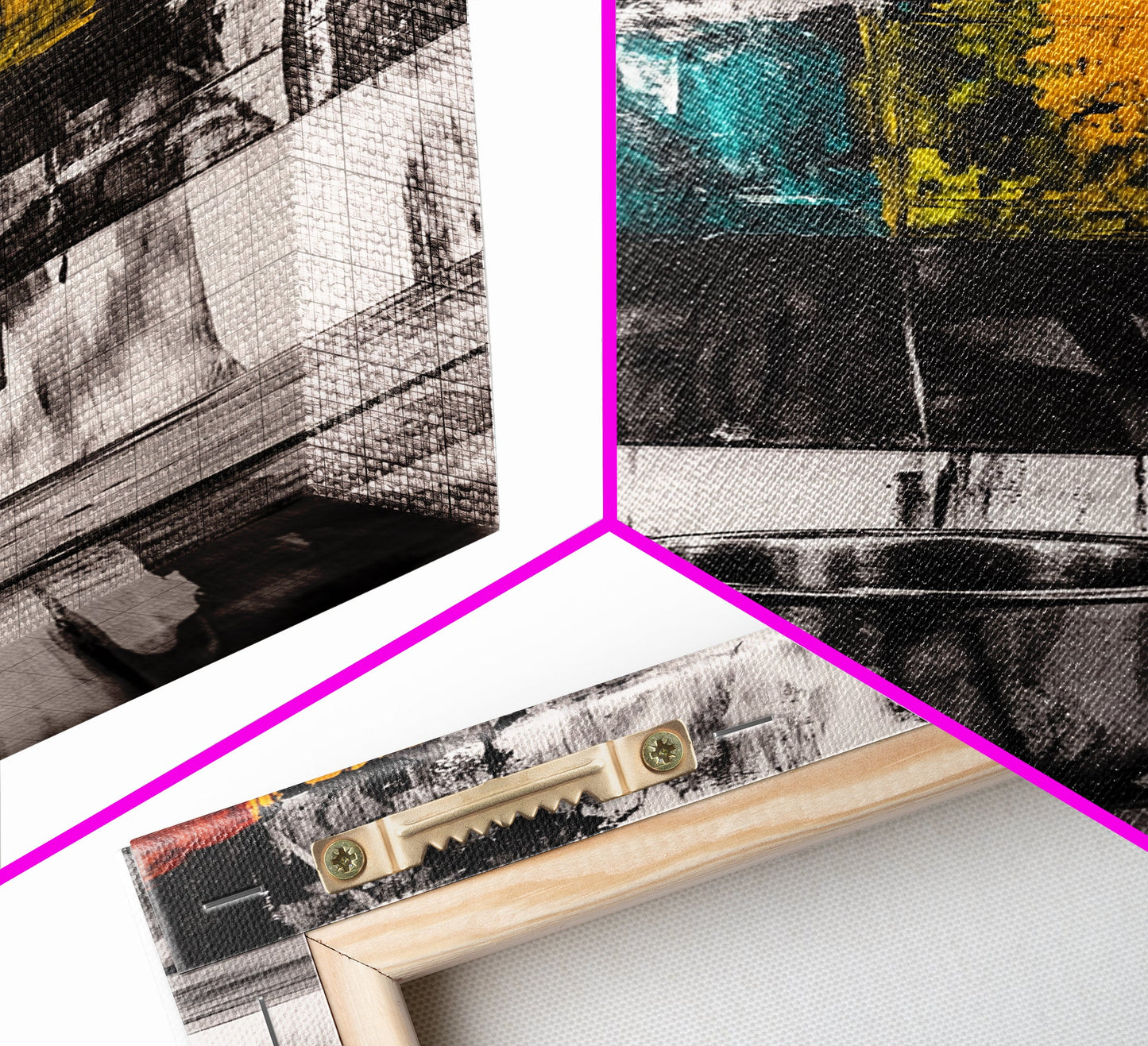 Metal Bowl, Industrial Kitchen Art, Abstract Still Life, Black and White Wall Decor, Modern Framed Canvas Print, Minimalist Aesthetic