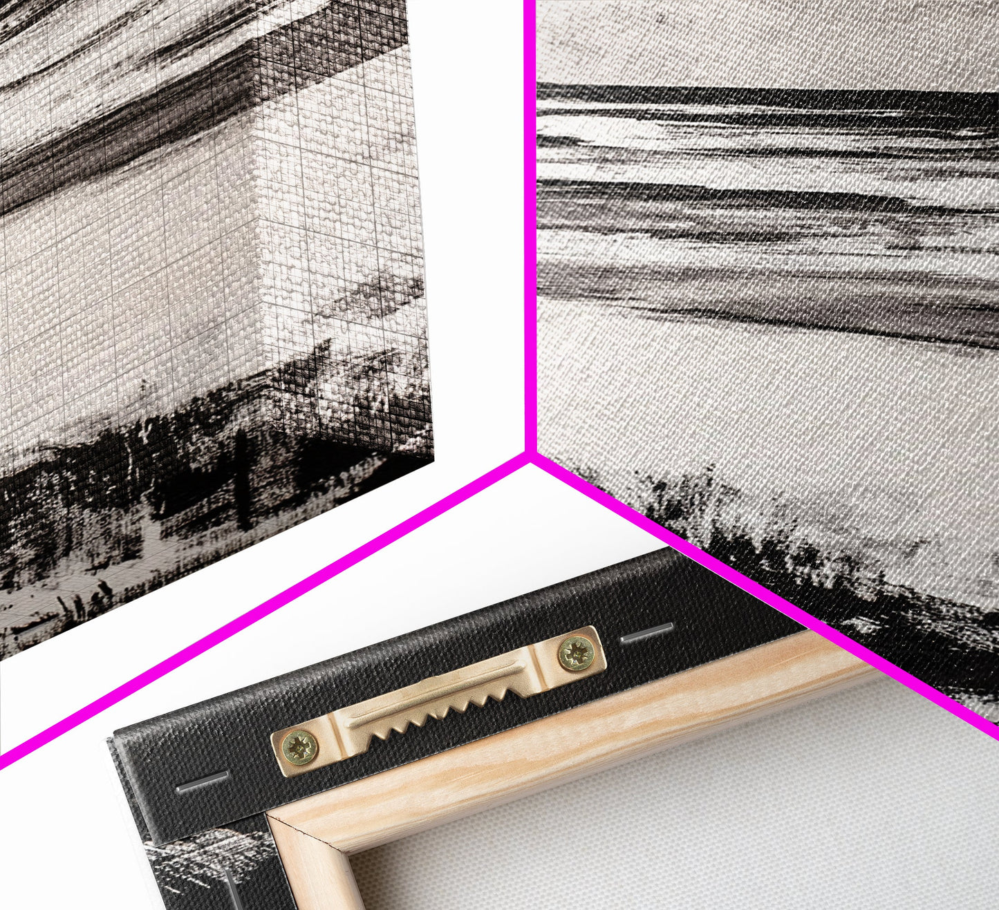 Black and White Beach, Stormy Ocean, Dramatic Seascape, Moody Wall Art, Framed Canvas Print, Minimalist Decor, Coastal Storm