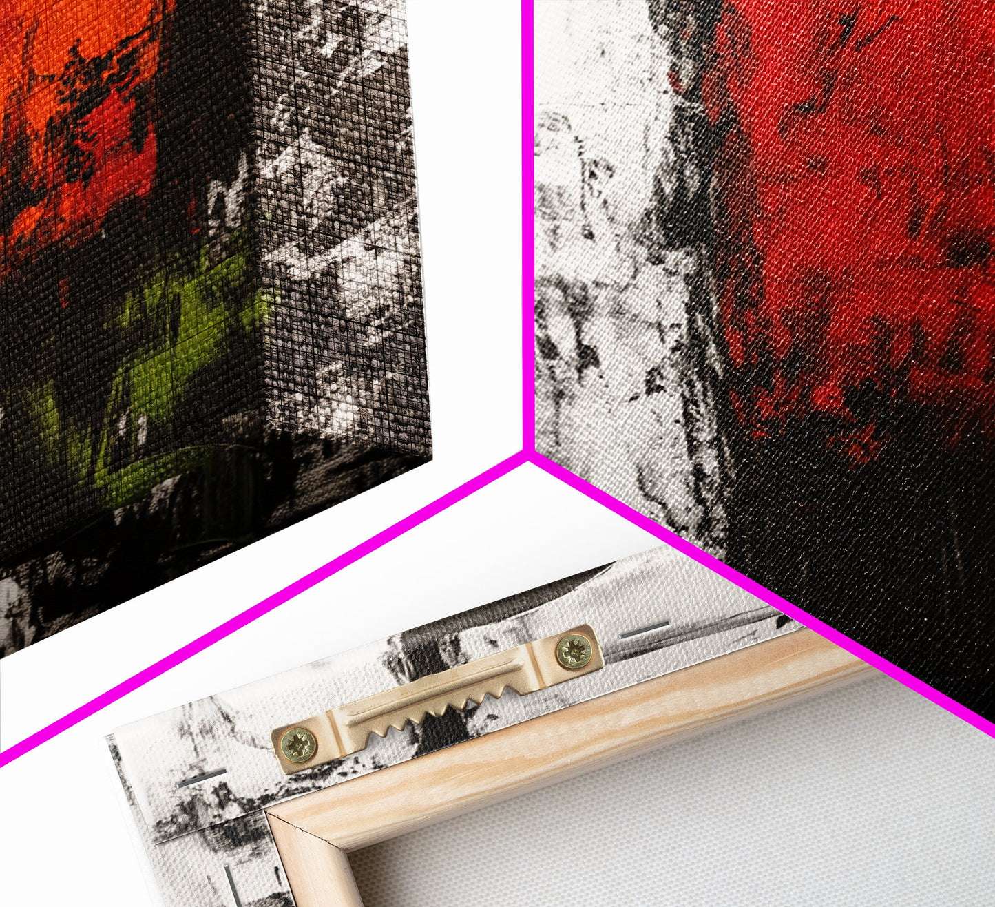 Bold Abstract, Red and Black Painting, Modern Canvas Print, Living Room Wall Art, Statement Art, Large Contemporary Artwork