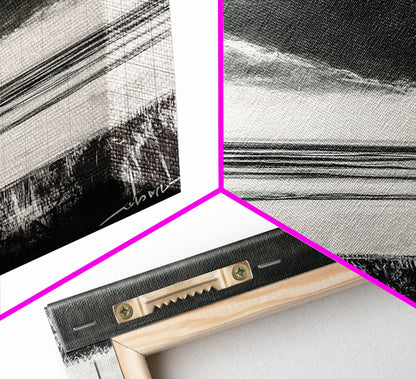 Dark Sky, Ocean Storm, Dramatic Seascape, Canvas Print, Moody Wall Art, Modern Coastal Decor, Nautical Painting, Living Room Art