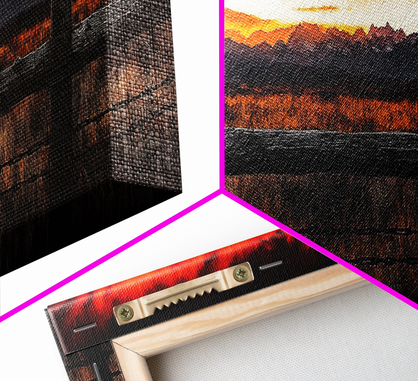 Western Sunset, Mountain Landscape Print, Rustic Cowboy Art, Dramatic Sky Painting, Country Wall Decor, Framed Canvas Print, Large Wall Art