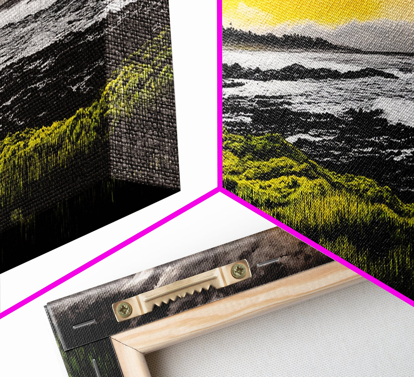 Sunset Coast, Ocean Wall Art, Seascape Print, Framed Canvas Print, Coastal Decor, Modern Art, Beach House, Nature Wall Art