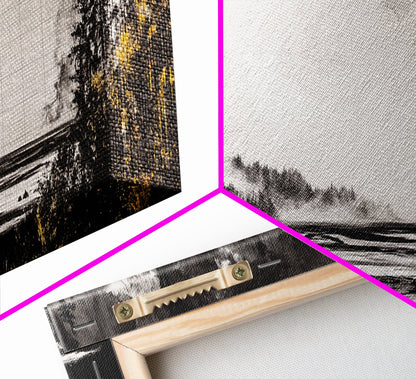 Steilküste, dramatisches Meerespanorama, stimmungsvolle Küste, monochrom, gerahmter Leinwanddruck, Küsten-Wandkunst, nautische Dekoration, großes Wandbild