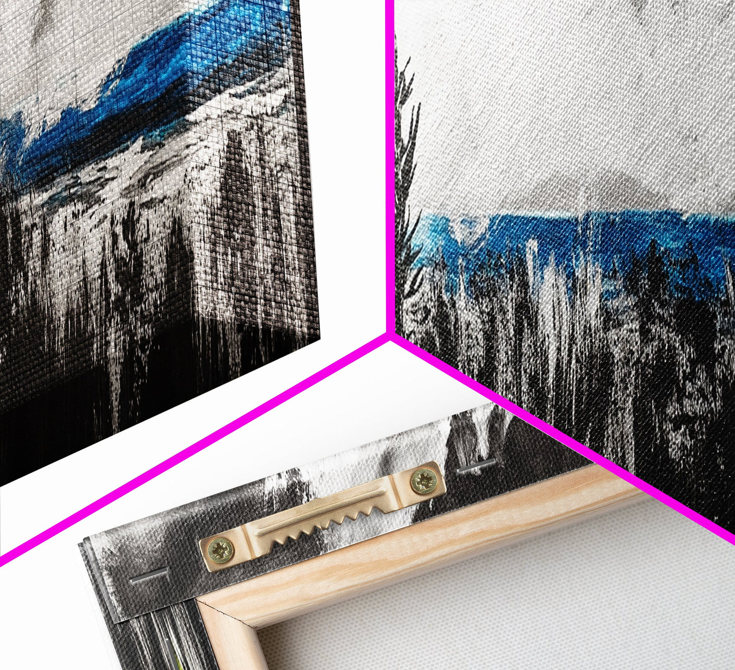 Dark Seascape, Moody Ocean, Coastal Wall Art, Framed Canvas Print, Nautical Decor, Modern Black and White, Ocean Horizon, Stormy Sky