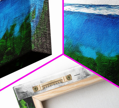 Deep Blue Ocean, Underwater Wall Art, Coastal Decor, Tranquil Seascape, Modern Beach Art, Large Canvas Print, Living Room Art