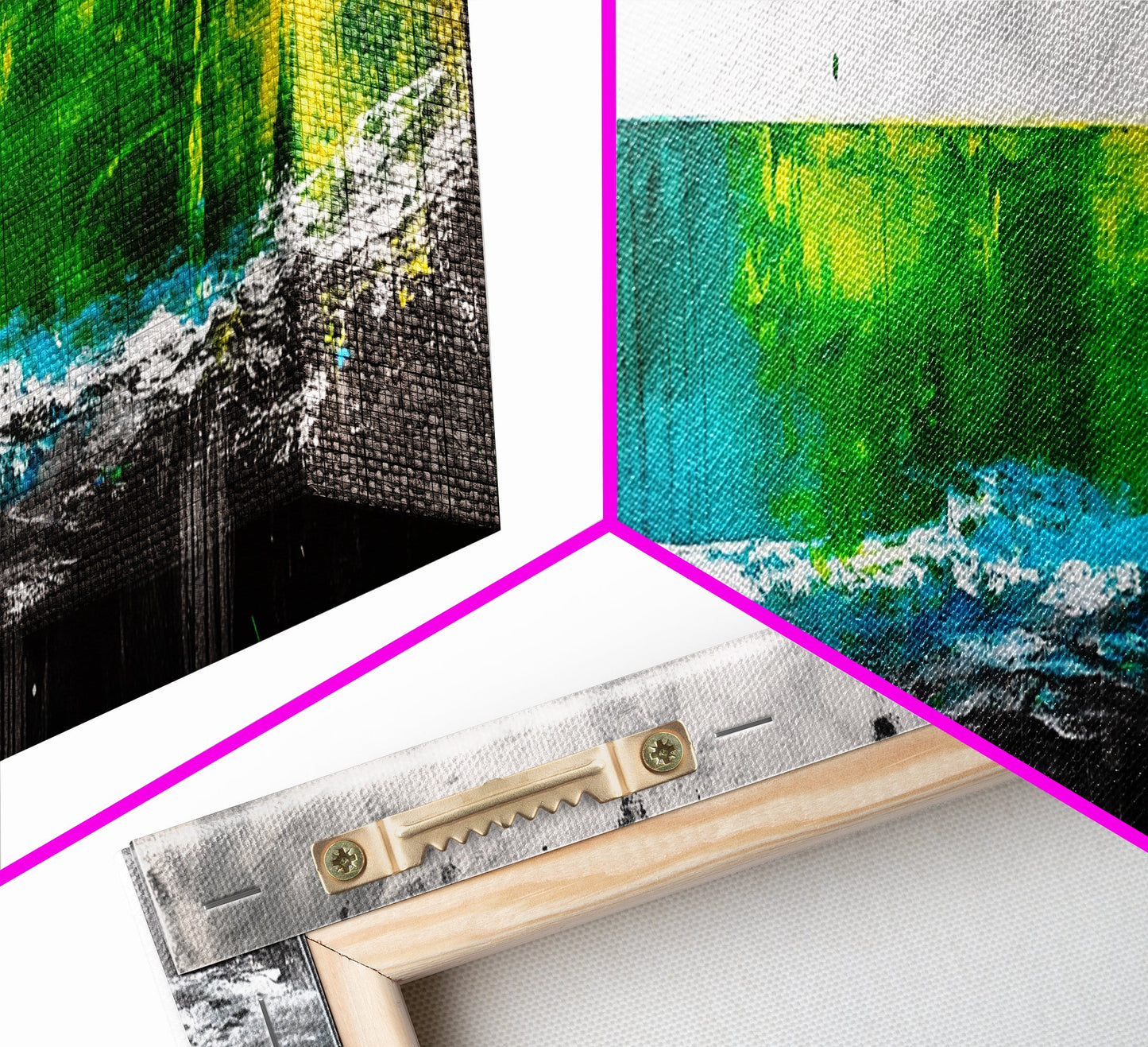 Abstract Water, Minimalist Ocean Art, Contemporary Coastal Decor, Serene Blue Green Painting, Canvas Print, Office Wall Art