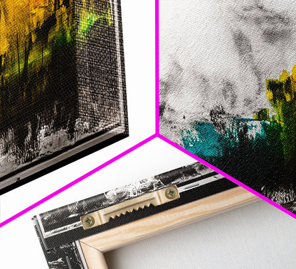 Moody Landscape Painting, Minimalist Nature Art, Rustic Home Decor, Dramatic Wall Art, Modern Abstract Print, Framed Canvas Print