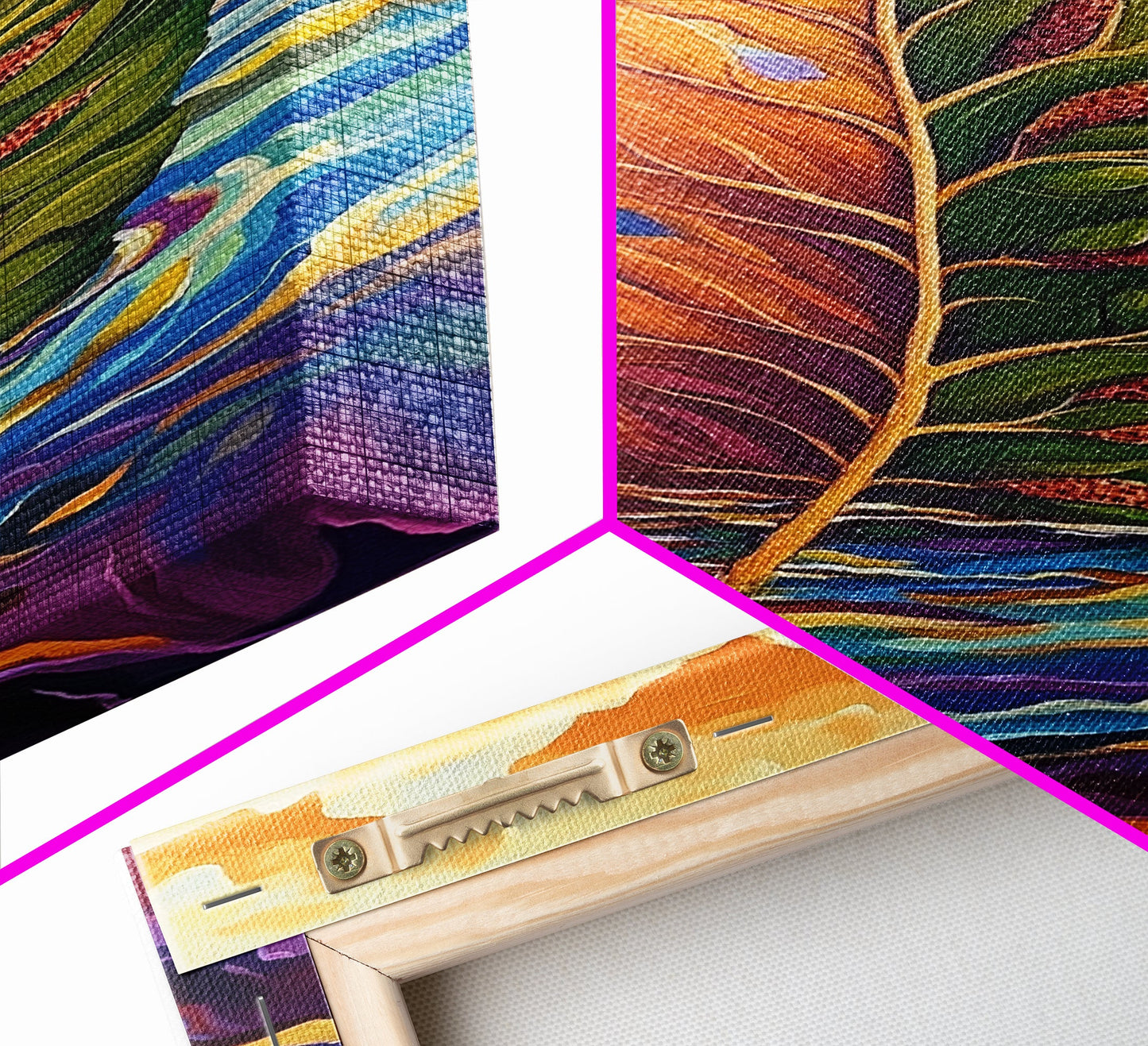 Autumn Leaf, Nature, Floating, Framed Canvas Print, floating leaf wall art, nature inspired canvas print, cozy Fall living room decor