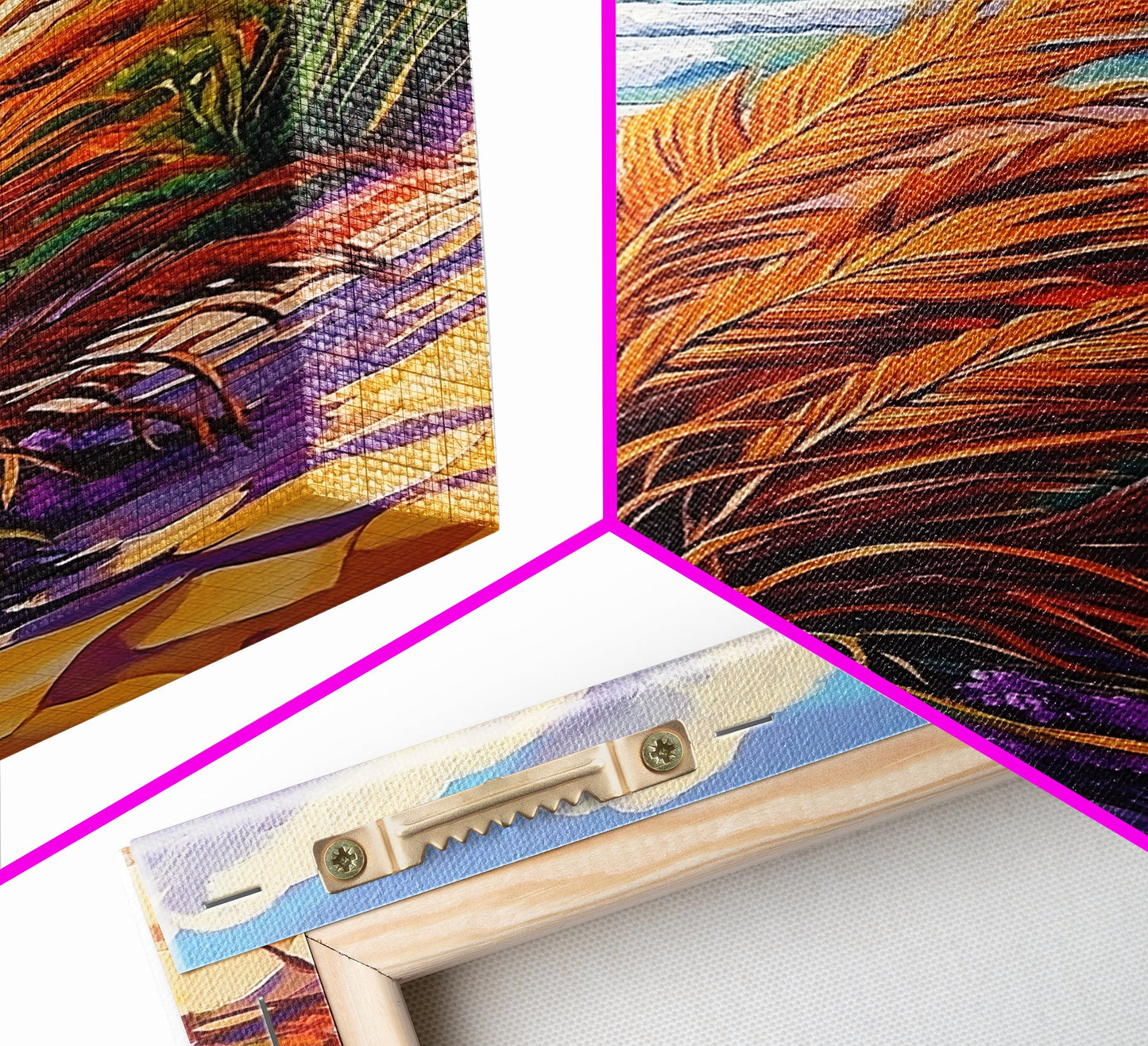 Ocean Dune, Grass, Coastal Beach Landscape Wall Decor, Nature Lover Gift, Living Room Wall Art, Boho Style Framed Canvas Print