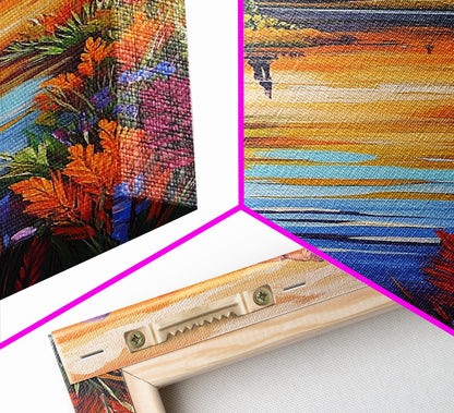 Mountain Autumn, River, Vibrant Reflection Canvas Print, Nature Wall Decor, Cabin or Lodge Living Room Art, Fall Landscape Style