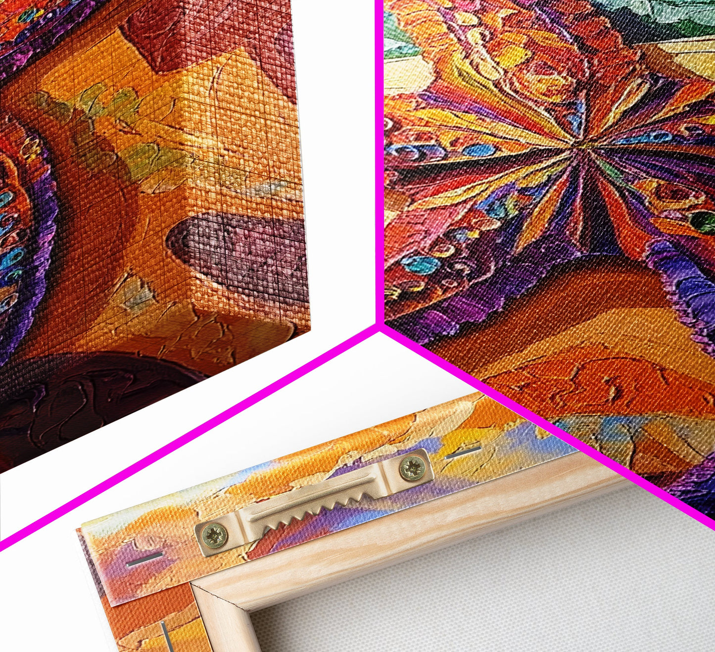 Starfish Closeup, Vibrant Shore, Ocean Texture, Coastal Beauty, Framed Canvas Print, Bathroom Wall Art, Beach House Decor, Seaside Boho Art