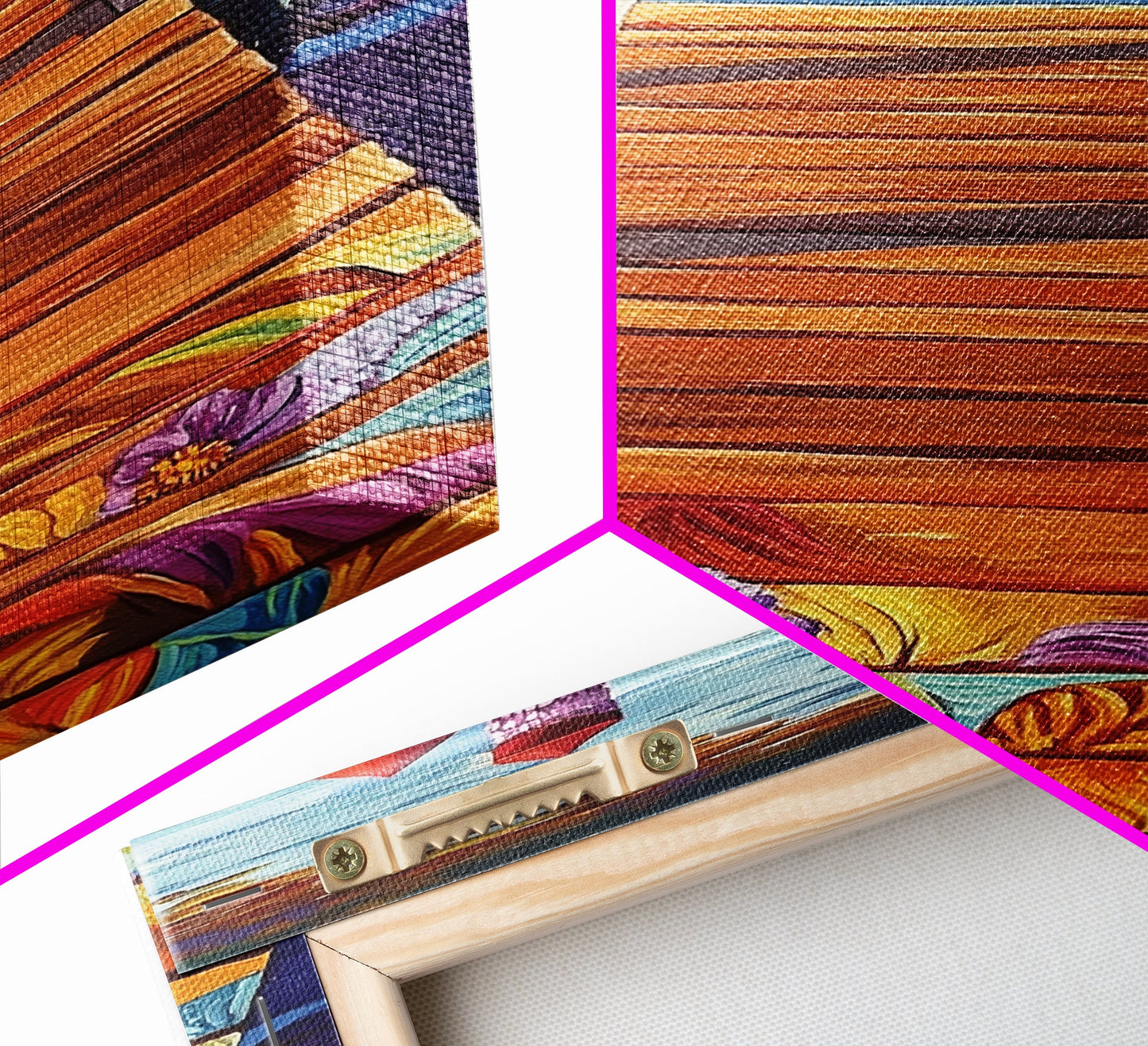 Painted Dock Scene, Vibrant Water Art, Lake House Decor, Canvas Print, Boho Coastal Wall Art, Summer Vibes, Nature Inspired