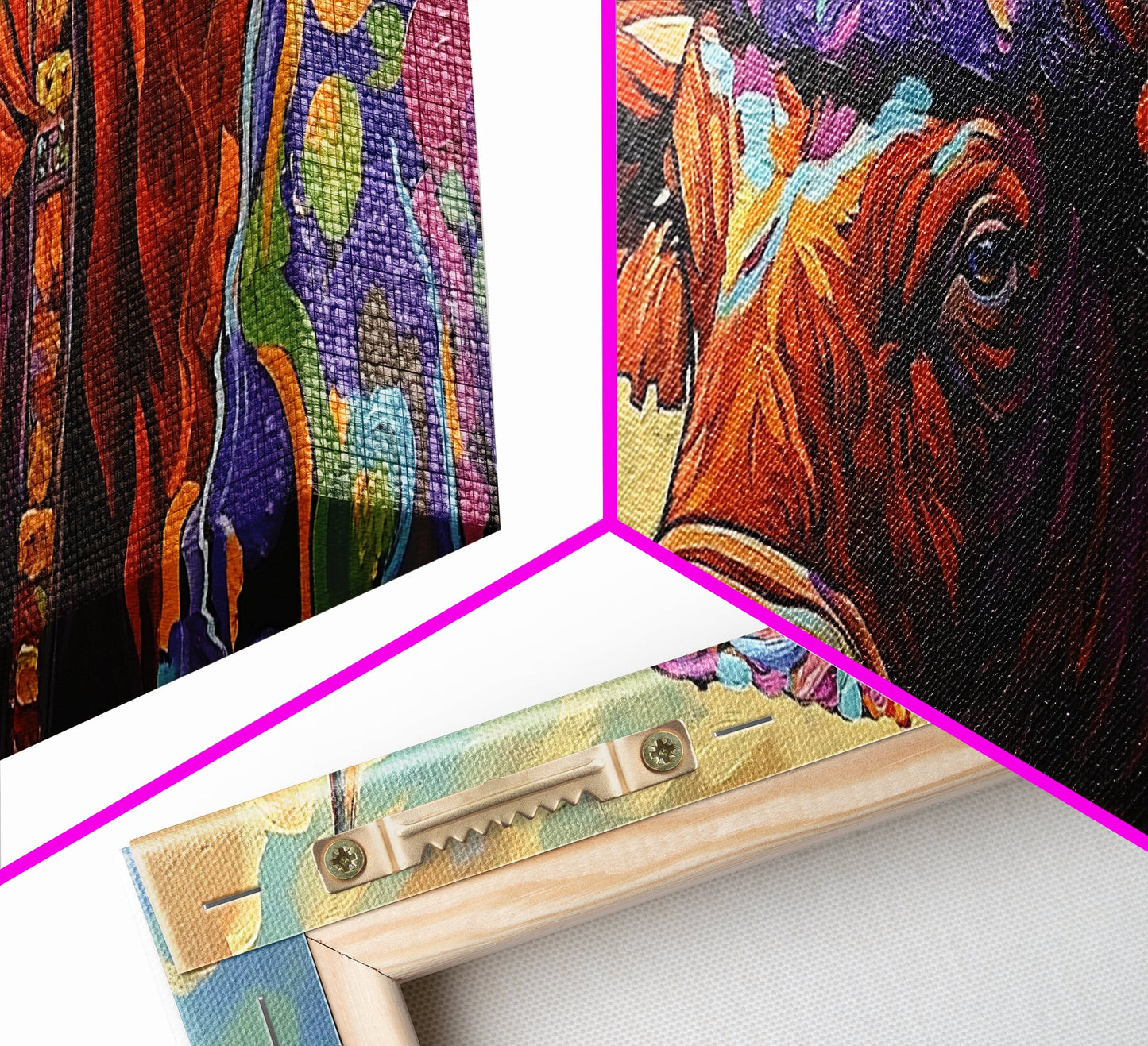 Floral Highland Cow, Western Wall Art, Rustic Charm, Canvas Print, Farmhouse Decor, Living Room Wall Art, Country Animal Art