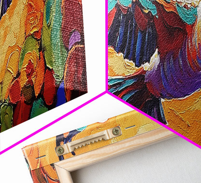 Soaring Bird, Colorful Flight, Nature Bird Art, Desert Skies, Framed Canvas Print hallway wall decor, boho art, inspirational wall piece