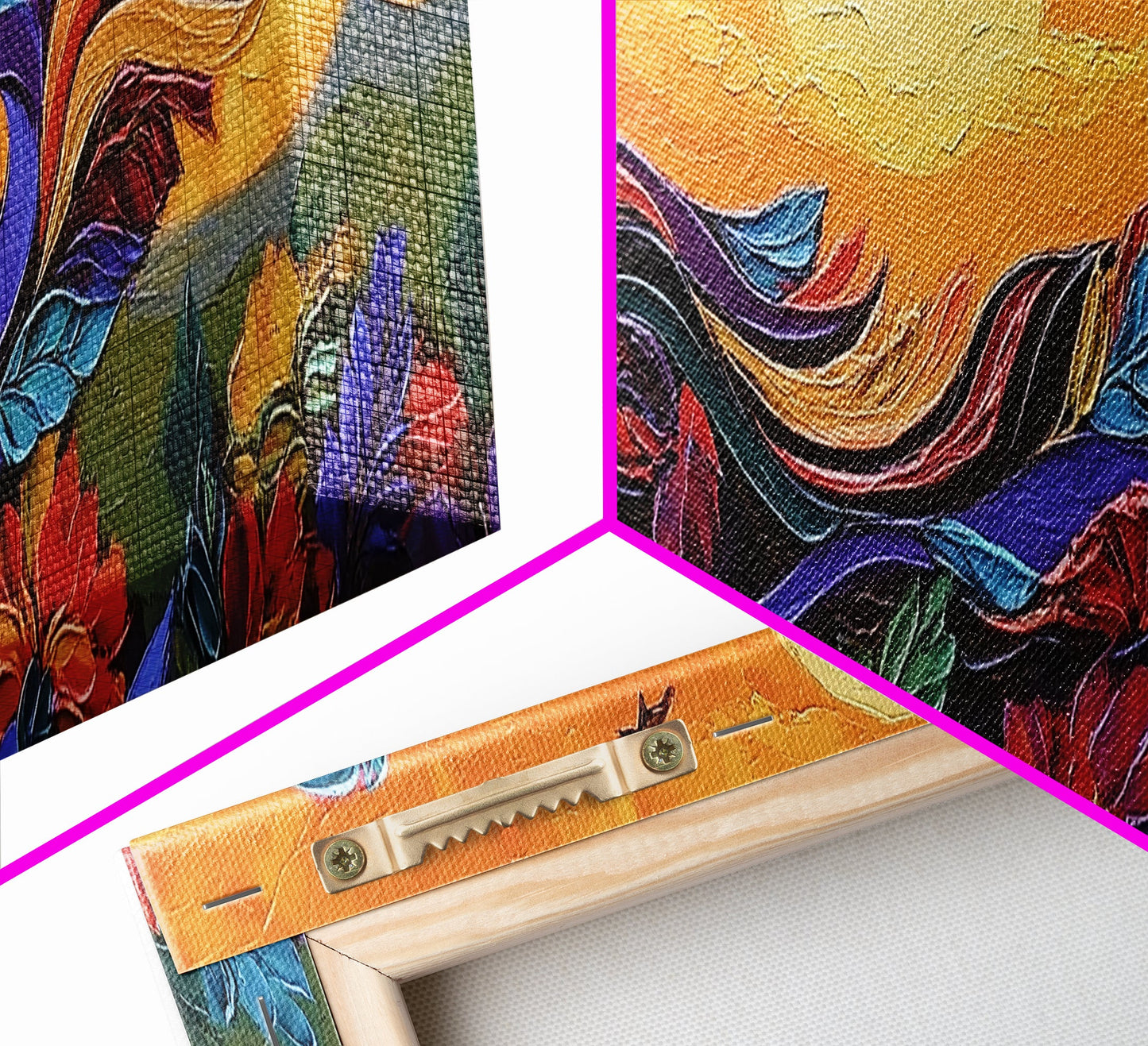 Abstract Bird, Flying Feathers, Bold Sunset, Canvas Print, Vibrant Boho Art, Living Room Statement Piece, Fall Color Palette