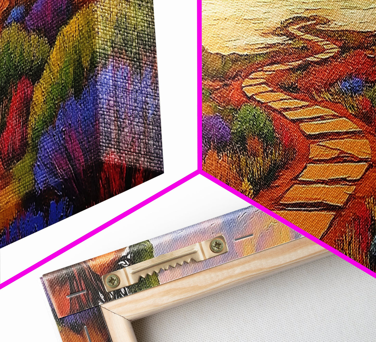 Ocean Pathway, Coastal Garden, Beach Vibes, Framed Canvas Print, Tropical Wall Art, Seaside Landscape, Boho Living Room Decor