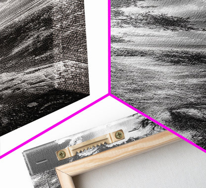 Coastal Nature Trail, Ocean Path View, Tranquil Landscape, Framed Canvas Print, Beach House Art, Bathroom Wall Art, Game Room Wall Art