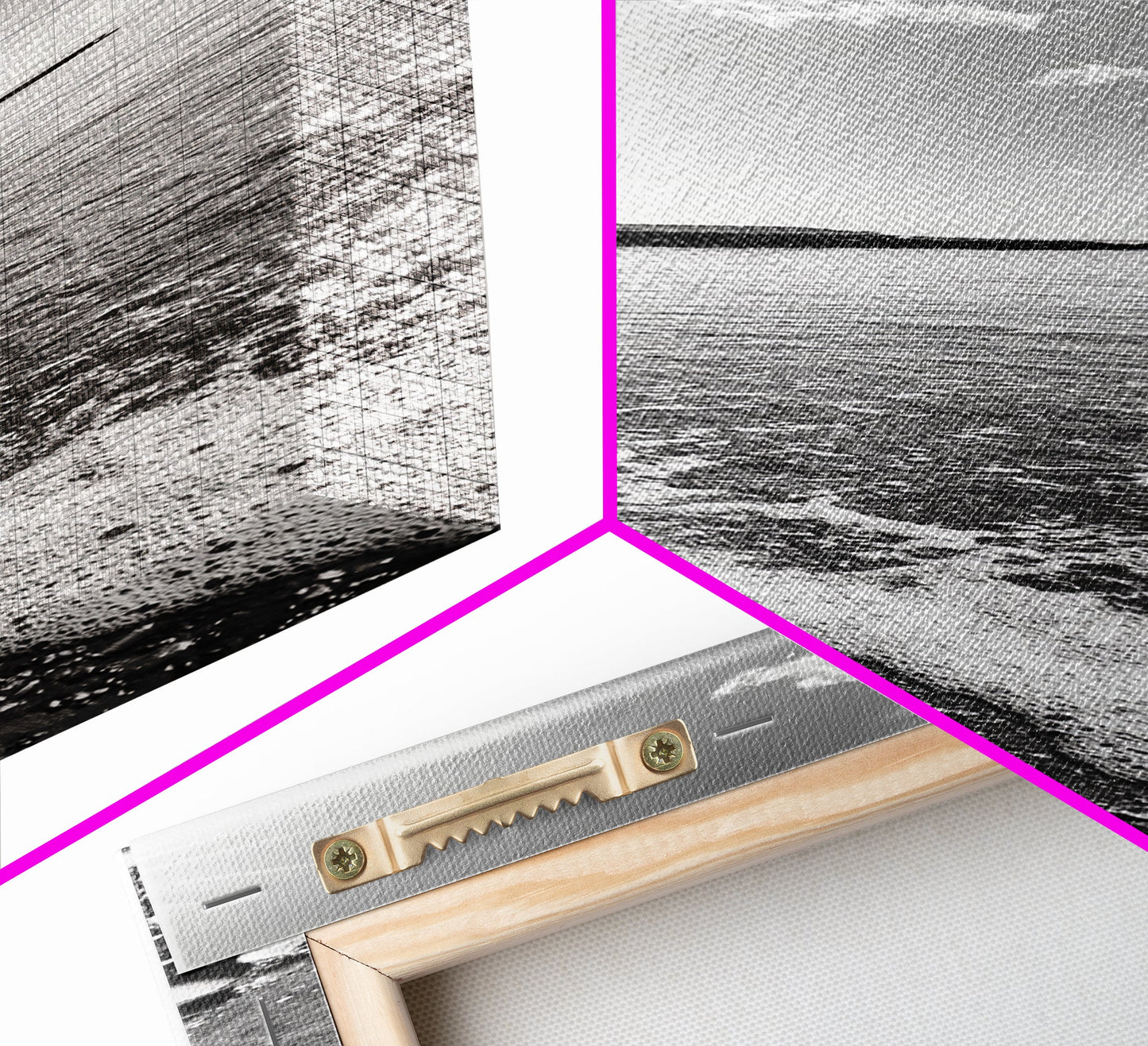 Coastal Shoreline, Pebble Beach, Ocean Breeze, Canvas Print, Bathroom Wall Art, Minimalist Decor, Black White Photography, Seaside Vibe